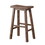Benjara BM61442 Wooden Frame Saddle Seat Bar Height Stool with Angled Legs, Large, Gray