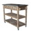 Benjara BM61463 2 Drawers Wooden Frame Kitchen Cart with Metal Top and Casters, Brown and Gray
