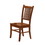 Benzara BM68967 Slat Back Mission Style Wooden Side Chair, Brown, Set of 2