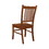 Benzara BM68967 Slat Back Mission Style Wooden Side Chair, Brown, Set of 2