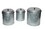 Benzara BM82052 Galvanized Metal Lidded Canister With Ribbed Pattern, Set of Three, Gray