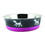 Boomer N Chaser BNC-10003-6 Stainless Steel Pet Bowl with Anti Skid Rubber Base and Dog Design, Gray and Pink-Set of 6 - BM206898