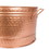 Benzara I305-HGM008 Hammered Pattern Galvanized Farmhouse Style Tub, Copper - BM164577