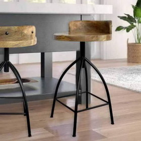 The Urban Port UPT-165867 Industrial Style Adjustable Swivel Counter Height Stool With Backrest