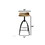 The Urban Port UPT-165867 28" Industrial Style Adjustable Counter Stool, Black and Brown