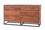 The Urban Port UPT-182996 Modern Acacia Wood Dresser cum Display Unit With Metal Base, Walnut Brown and Black