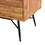 The Urban Port UPT-195127 3 Drawer Wooden Chest with Slanted Metal Base, Brown and Black