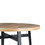 The Urban Port UPT-195277 39 Inch Round Mango Wood Dining Table with Angled Iron Leg Support, Brown and Black