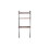 The Urban Port UPT-197867 Industrial 3 Tier Mango Wood Ladder Storage Wall Shelf with Tubular Frame, Brown and Black