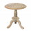 The Urban Port UPT-209567 Intricately Carved Round Top Mango Wood Side End Table with Pedestal Base, Brown and White