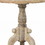 The Urban Port UPT-209567 Intricately Carved Round Top Mango Wood Side End Table with Pedestal Base, Brown and White