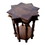 The Urban Port UPT-213128 Star Shape Top Mango Wood Accent End Table with shelf and Spool Turned legs, Brown
