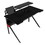 The Urban Port UPT-215119 54 Inch Rectangular Gaming Desk with 2 Shelves and K Shape Leg Support, Black