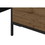 The Urban Port UPT-225264 Wood and Metal Rectangular Accent Coffee Table with Drawer, Brown and Black