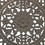 The Urban Port UPT-225288 36 Inch Handcarved Wooden Round Wall Art with Floral Carving, Distressed Brown
