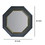 The Urban Port UPT-226280 32 Inch Octagonal Shape Wooden Floating Frame Flat Wall Mirror, Gray
