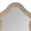 The Urban Port UPT-228708 Scalloped Top Wooden Framed Wall Mirror with Geometric Texture, Brown
