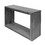 The Urban Port UPT-230675 52" Cube Shape Wooden Console Table with Open Bottom Shelf, Charcoal Gray