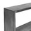 The Urban Port UPT-230675 52" Cube Shape Wooden Console Table with Open Bottom Shelf, Charcoal Gray