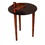 The Urban Port UPT-238066 25.6 Inch Round Side Table with Rotatable Tray and Metal Top, Brown and Black