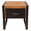 The Urban Port UPT-242953 24 Inch Single Drawer Wooden Side Table with Metal Frame, Brown and Black