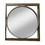 The Urban Port UPT-247266 Round Wall Mirror with Rectangular Wooden Frame, Brown