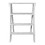 The Urban Port UPT-248007 27 Inch Wooden Ladder Bookshelf, 4 Tier Open Shelving, Weathered White