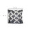 The Urban Port UPT-261540 18 x 18 Handcrafted Square Cotton Accent Throw Pillow, Woven, Dotted Tile Design, White, Gray