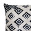 The Urban Port UPT-261540 18 x 18 Handcrafted Square Cotton Accent Throw Pillow, Woven, Dotted Tile Design, White, Gray