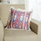 The Urban Port UPT-261542 18 x 18 Handcrafted Square Cotton Accent Throw Pillow, Floral Ikat Dyed Pattern, Fringe Accent, Multicolor