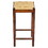 The Urban Port UPT-262413 Mango Wood Barstool with Rope Weaved Seat, Brown