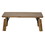 The Urban Port UPT-266259 Rectangular Wooden Coffee Table with Block Legs, Natural Brown