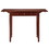 The Urban Port UPT-266391 3 Piece Breakfast Table Set with Double Drop Leaf and Wooden Seating, Walnut Brown