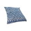 The Urban Port UPT-268968 18 x 18 Square Accent Pillow, Printed Trellis Pattern, Knife Edge, Soft Cotton Cover, Blue, White