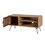 The Urban Port UPT-273094 Clive 48 Inch Reclaim Wood Rectangle Farmhouse Media Console TV Stand, 1 Door, Iron Legs, Rustic Brown