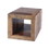 The Urban Port UPT-30350 Cube Shape Rosewood Side Table With Cutout Bottom, Brown