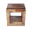 The Urban Port UPT-30350 Cube Shape Rosewood Side Table With Cutout Bottom, Brown