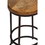 The Urban Port UPT-636038472 24 Inch Acacia Wood Counter Height Barstool With Iron Base, Brown And Black
