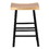 The Urban Port UPT-636042216 Wooden Saddle Seat 30 Inch Barstool With Ladder Base, Brown and Black