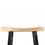 The Urban Port UPT-636042216 Wooden Saddle Seat 30 Inch Barstool With Ladder Base, Brown and Black