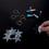 TOPTIE 120 Set Acrylic Keychain Blanks Jump Ring, Transparent Star Blanks, 2" Diameter Key Rings, DIY Souvenirs