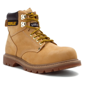 Cat Footwear P89162 Men's Honey Nubuck Second Shift Steel Toe Work Boot