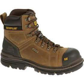 Cat Footwear P90449 Men's Dark Beige Hauler 6" Waterproof Composite Toe Work Boot