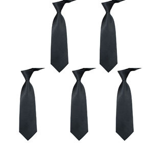 TopTie Mens Formal Tie Wholesale, Wedding Neckties Solid Color, 3.75" Satin Finish-5 PCS