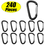 GOGO 240PCS Carabiners Keychain Clip Wholesale, 3 Inch Heavy Duty Metal Spring Snap Carabiner Hook