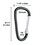 GOGO 60PCS D-shaped Carabiner with Spring Snap Hooks, 2 Inch Carabiner Clip Key Holders  - Black