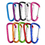 GOGO 60PCS D-shaped Carabiner with Spring Snap Hooks, 2 Inch Carabiner Clip Key Holders  - Black