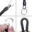 GOGO 24 Pcs Fishing Lanyards, Spring Coil Keychain, Retractable Coiled Tether Carabiner (Max Stretch 47-1/4") - Assorted