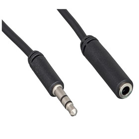 CableWholesale 10A1-02206 Slim Mold 3.5mm Stereo Extension Cable, 3.5mm Male to 3.5mm Female, 6 foot