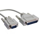 CableWholesale 10D1-02106 Serial Cable, DB9 Male to DB25 Male, UL rated, RS232, 9 Conductor, 6 foot